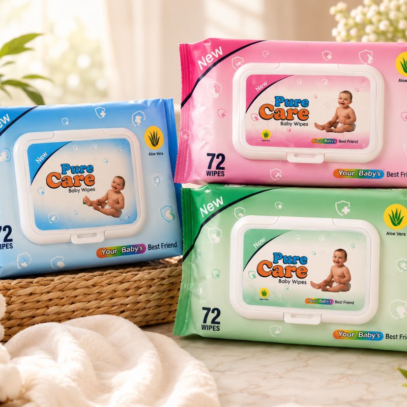 Pure Care Baby Wipes | Soft, Gentle & Moisturizing Wet Wipes