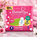 Butterfly Breathables Maxi Thick Cottony Extra Long Sanitary Pads – 8 Pads
