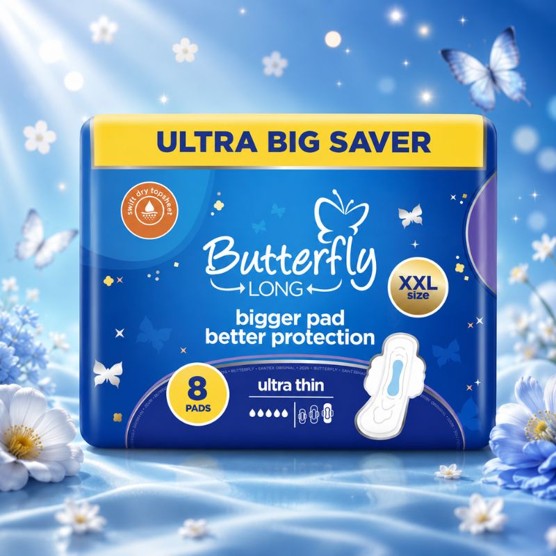 Butterfly Long Ultra Big Saver XXL Sanitary Pads – 8 Pads