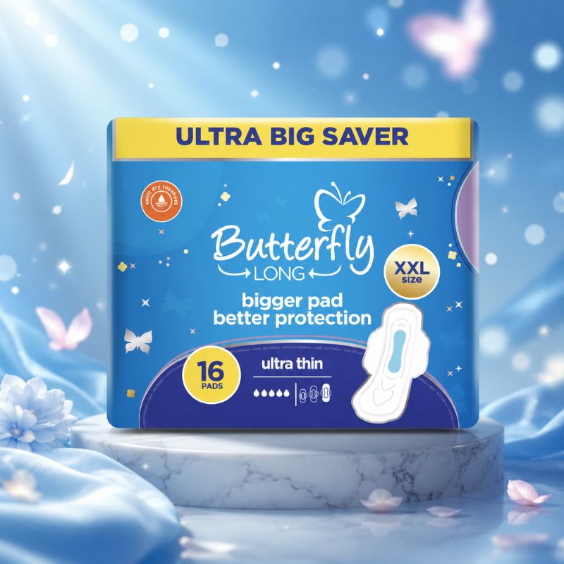 Butterfly Ultra Thin XXL Sanitary Pads – 16 Pads